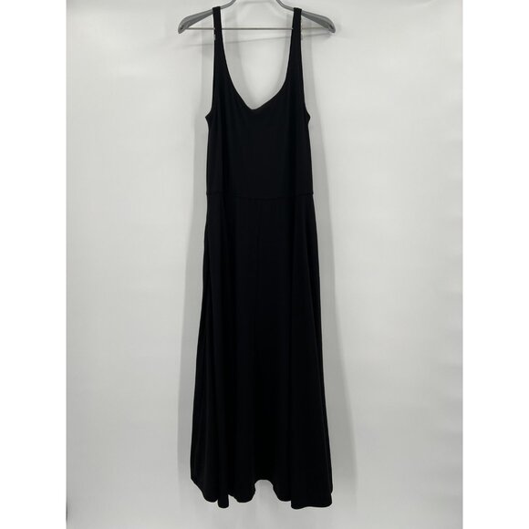 Quince Women’s Black Tencel Jersey Fit & Flare Dress sz XS NWT Sleeveless Midi - Picture 5 of 5